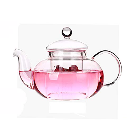 DecentGadget®, Teiera in vetro borosilicato ad alta resistenza al calore Una teiera da 600 ml.