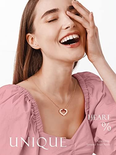 LOUISA SECRET Coronary heart Necklaces for Ladies, 925 Sterling Silver Pendant Necklace with Tapered Baguette CZ, Mom’s Day Birthday Anniversary Jewellery Presents for Mom Ladies Daughter Girlfriend Girls Her 2 41b9qDQv+BL. AC