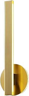 Ultra-Thin Copper Wall Light with White Acrylic Lampshade, Linear Bedside Wall Lamp, Copper Long Strip Wall Sconces, Modern 20W LED Wall Lights for Corridor, Bedroom, Stairwell