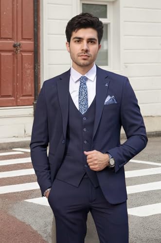 Men's Suits for Men Slim Fit One Button Men Suits 3 Piece Men's Tuxedos for Groom Wedding Formal Mens Tuxedo Suit Set3