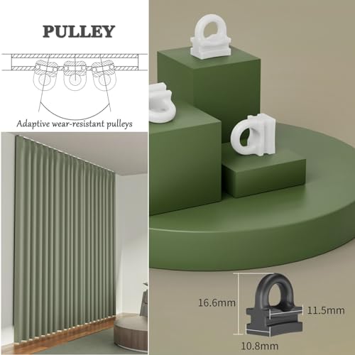 Tringle à rideaux de plafond réglable 1-5m bleue pour séparation de pièce - 5