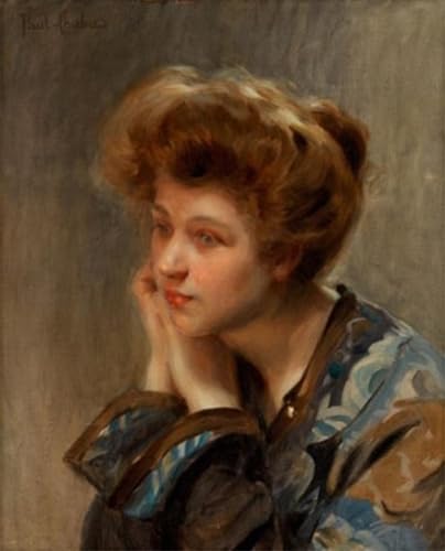 Affiche toile portrait de jeune femme Paul Émile Chabas pour habiller un grand mur vide 60x90cm