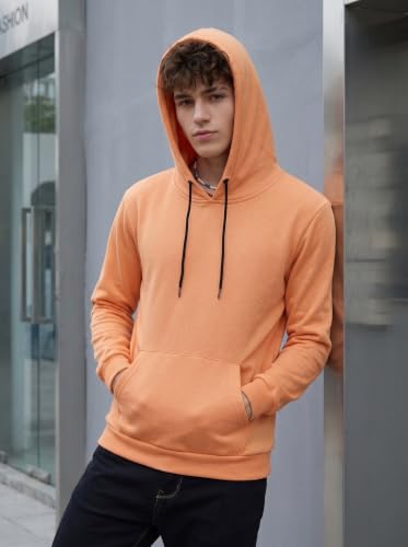 Image of HOODMASTER Unisex Fleece Hoodie Sweatshirt with Pockets Full Sleeves Regular Fit Solid Pattern Hooded Neck and Standard Length | Hoodies for Men & Women