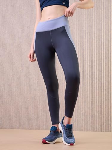 Image of TECHNOSPORT Women's High Rise Slim Fit Tights for Running, Gym and Sports