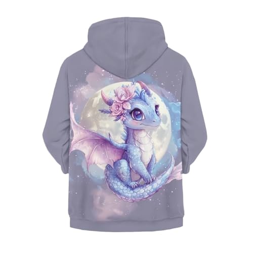 Dragon Hoodies Girls Zip Up Sweatshirt Oversize Zipper Jacket Thin Fall Outfits Long Sleeve Hoodie 6Y-16Y3