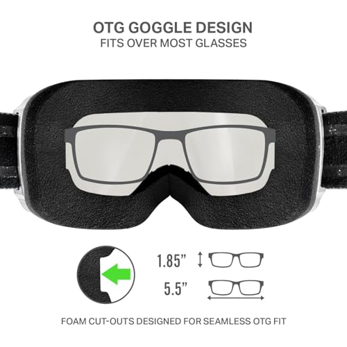 Wildhorn Cristo Ski Goggles Men Women 100% UV Anti-Fog OTG Snowboard Goggles- US Ski Team Official Supplier- Snow Goggles