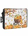 DecorLovee Outdoor TV Cover 80 to 85 Inches Weatherproof & Waterproof, Fall Pumpkins Gnomes Outdoor TV Enclosure with Remote Control Pocket, Thanksgiving Maple Leaf Vintage TV Screen Protectors
