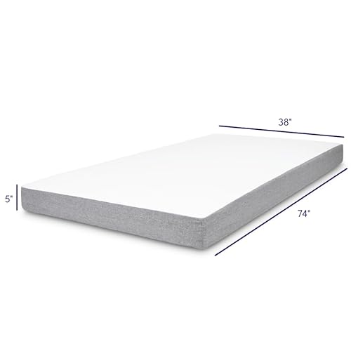 image for Milliard 5 in. Memory Foam Mattress Twin - for Bunk Bed, Daybed, Trund