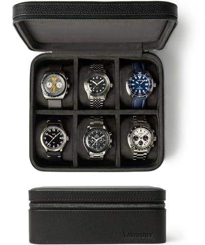 TAWBURY 6-Slot Leather Watch Box