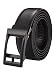 Alice & Elmer Men's Ratchet Dress Genuine Leather Belts With Matte Black Automatic Buckle