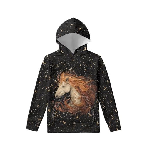 Talayituse Youth Kids Hoodies for Boys Girls with Pockets Pullover Hooed Sweatshirt Long Sleeve Tops Age 6-16 Years Old