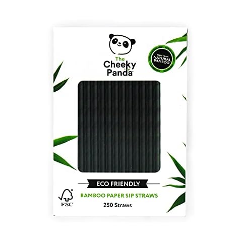 The Cheeky Panda Black Bamboo Paper Straws Cover