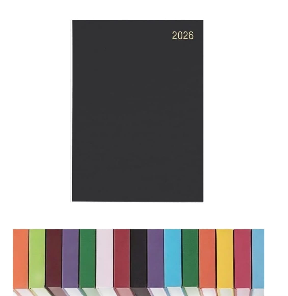 Top Sale 2026 A5 Diary - Week to View Year Planner with Hard Cover & Ribbon Marker, Professional Compact Organizer - Black