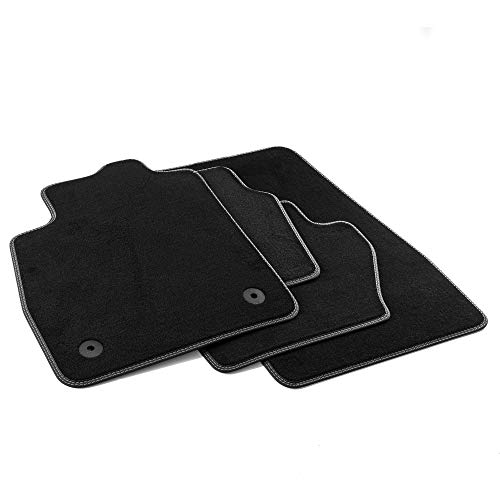 Tapis Ford Fiesta VII MTM PRO-7420 en velours sur mesure avec bords similicuir