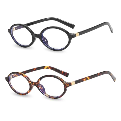 Montatura ovale retrò: Design classico di montatura ovale retrò, adatto a diverse forme del viso, per creare facilmente un look letterario retrò. Diventa un punto di moda per i tragitti quotidiani e le uscite di svago.