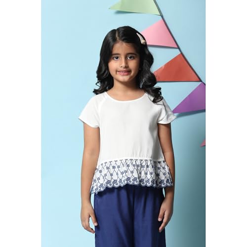 Image of BIBA Girls Blend Regular Rayon Short Top