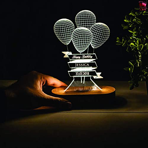 Image of Artistic Gifts Handcrafted 3D Illusion Personalized LED Lamp for Couples Marriage Anniversary| Customized Night Lamps Wedding Anniversary Couple Valentine Gifts for Wife, Husband, Parents, Friends.