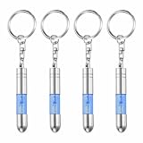 HARFINGTON 4pcs Anti-Static Keychain Car Static Human Body ESD Tool Electricity Discharge Remover Keychains for Car Door House, Blue