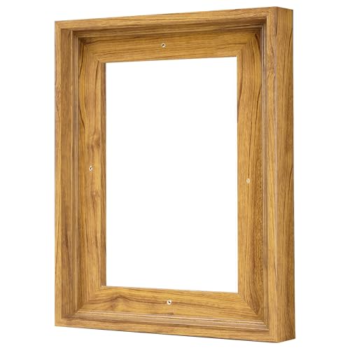 Image of Canvas Frames for 20 inchx24 inchPaintings with 0.6 inch~0.9 inch Deep Walnut | VAREIHNAZ Canvas Floater Frames for 20 inchx24 inchCanvas Paintings,Floating Frames for Wall Decor,No Glass or Back(Walnut)