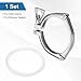 uxcell Stainless Steel Single Pin Tri Pipe Clamp Flange OD 3-1/2