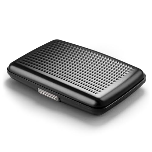 La Mejor Selección de Tarjetero de Aluminio los más recomendados. 45 Tarjetero de aluminio con cierre metálico, protección RFID contra el fraude y la desmagnetización, cartera compacta, modelo Smart Case STOCKHOLM