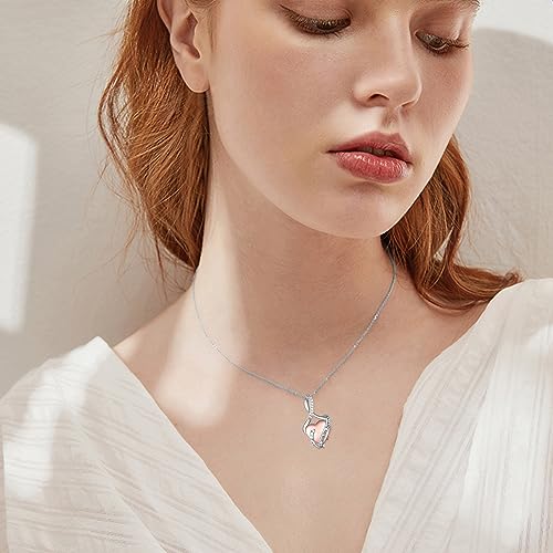 TYSO Heart Urn Necklace for Ashes 925 Sterling Silver Infinity Ashes Necklace Infinity Cremation Necklace Love You Forever Jewelry Keepsake Memorial Gift for Women Mom Grandma4