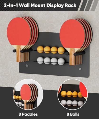 image for Artibear Ping Pong Paddle Holder, Wall Mounted Metal Magnetic Table Te