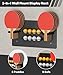 Artibear Ping Pong Paddle Holder, Wall Mounted Metal Magnetic Table Tennis Storage Rack Holds 8 Paddle & 8 Ball, Racket Display Organizer for Game Room, Garage, Sports Equipment Room, Home