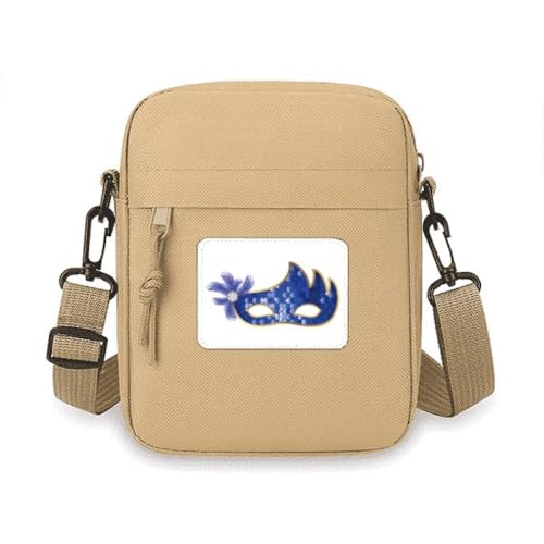 Sac à bandoulière pour téléphone portable Blue Head Carnival of Venice mini sac chic
