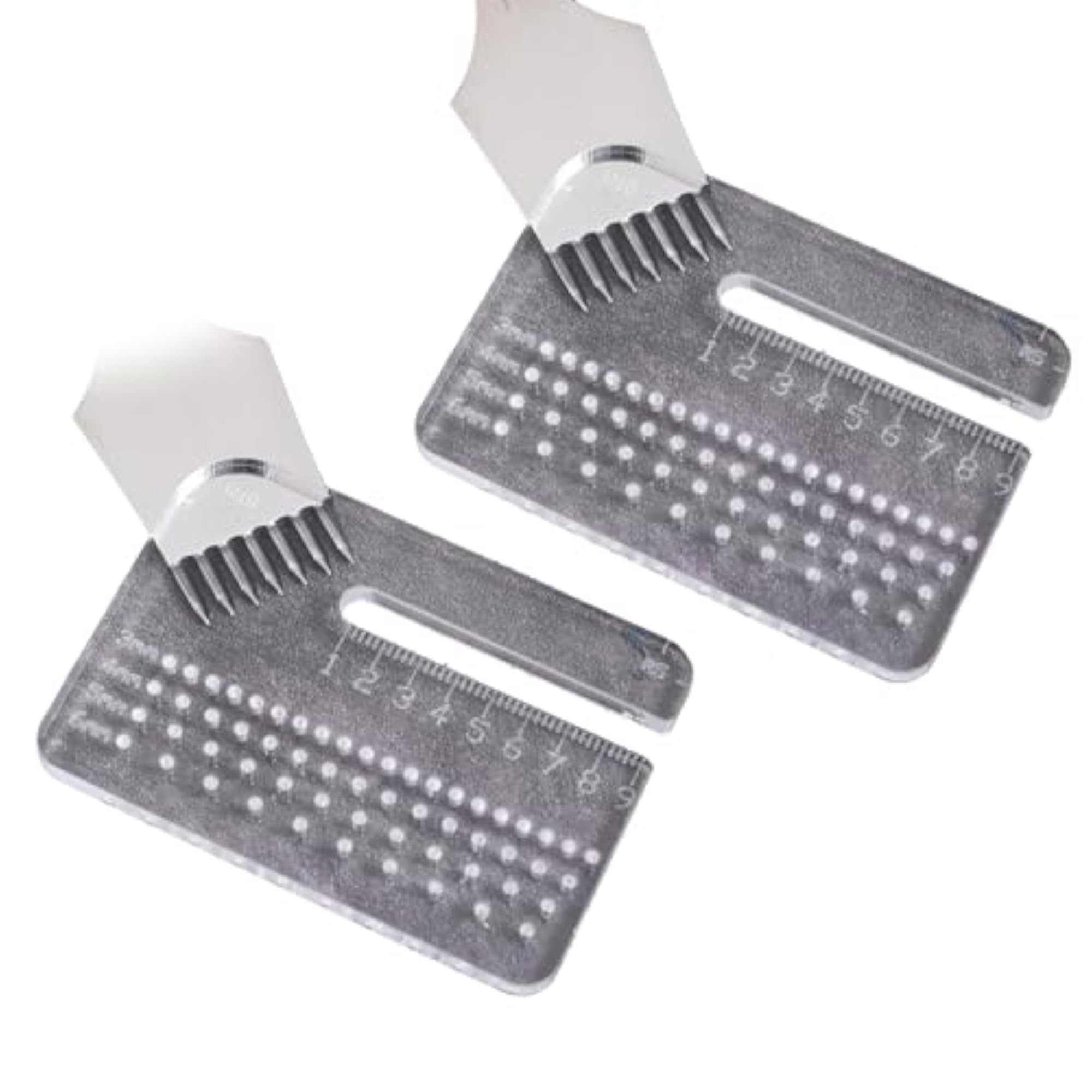 2 Pcs Acrylic Punching Aid Plate for Leathercraft