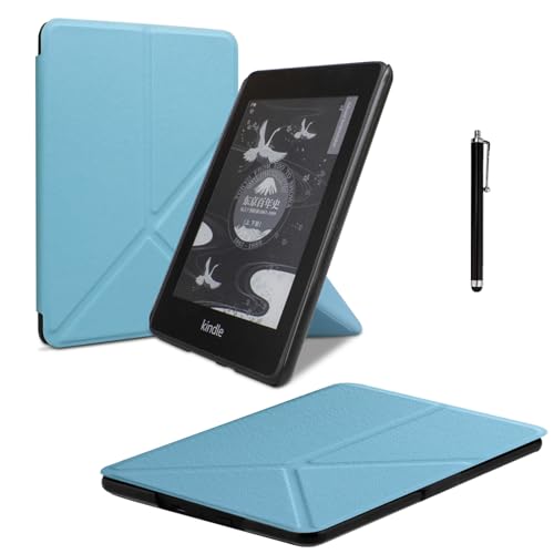 Sakenitly �J�o�[ �ɓK��Kindle Paperwhite �� 5/6/7 ���� (2012/2013/2015 �����A���f��: EY21&DP75SDI) �p�P�[�X�A�X�}�[�g�I�[�g�X���[�v/�E�F�C�N�@�\�t���y�ʐ܂肽���ݕό`�u���P�b�g