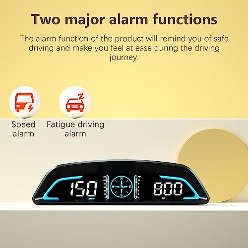 Awolimei Car Hud Gps Speedometer，Head Up Display For Cars With Speed、Mph，Usb Plug And Play，Suitable For All Car (G3) #TOP3