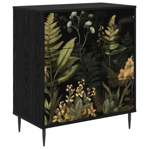 Cajonera RHENEN de selva tropical 66x36,5x76 cm cómoda de madera rectangular para dormitorio 2