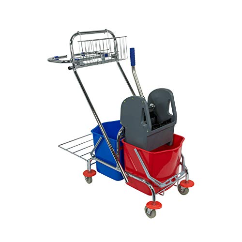 Sprintus Doppelfahreimer Chrom pro Doppelfahrwagen Putzwagen Wischwagen Reinigungswagen Cover