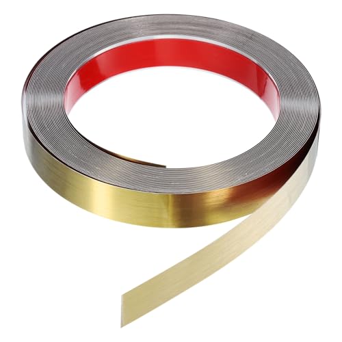 Moldura de pared autoadhesiva de acero inoxidable dorado cepillado premium 2