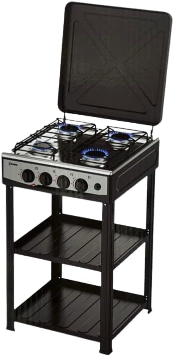 Krawn Gas Stove 4 Burner With Stand Self Ignition Lighter KW-38042