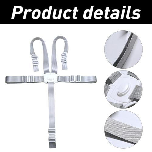 Hauck Hochstuhl Gurt,5 Punkt Gurt Hochstuhl Sicherheitsgurt,Ersatz-Sicherheitsgurte für Baby Kinderwagen,Verstellbare Wandelbare Gurt Tripp Trapp Stuhl,Kinderschutzgurt,Universal Anschnallgurt Zubehör