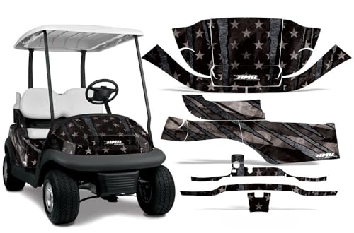 Amr Racing Golf Car Graphics Kit: Golf Cart Stickers For Club Car Precedent (2004-2019), Featuring Subdued V2 Design, Upgrade Your Ride With Protective Stickers!