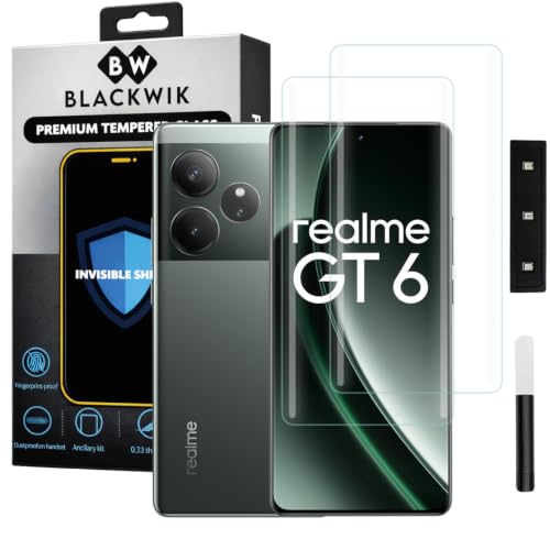 Image of Blackwik UV Curved Tempered Glass for Realme GT 6T / GT 6 | 2-Pack