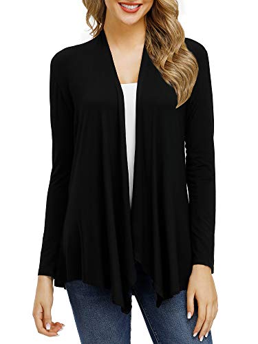 SATINIOR Womens Open Front Long Sleeve Lightweight Soft Basi...