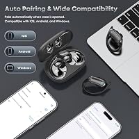 Wireless Earbuds Bluetooth Headphones, 54H Playtime Stereo Over Ear Buds with ENC Noise Cancelling, LED Power Display, IPX7 Waterproof Sport Earphones with Earhooks for Running/Workouts (Black) — image 6