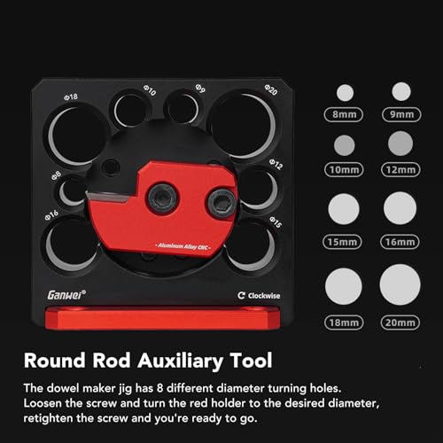 Dowel Maker Jig Kit Ferramenta Auxiliar de Haste Redonda Ajustável Broca Elétrica de 8 Furos Fresage