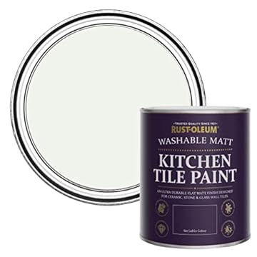 Rust-Oleum Off White water resistant Kitchen Tile Paint in Matt Finish - Steamed Milk 750ml