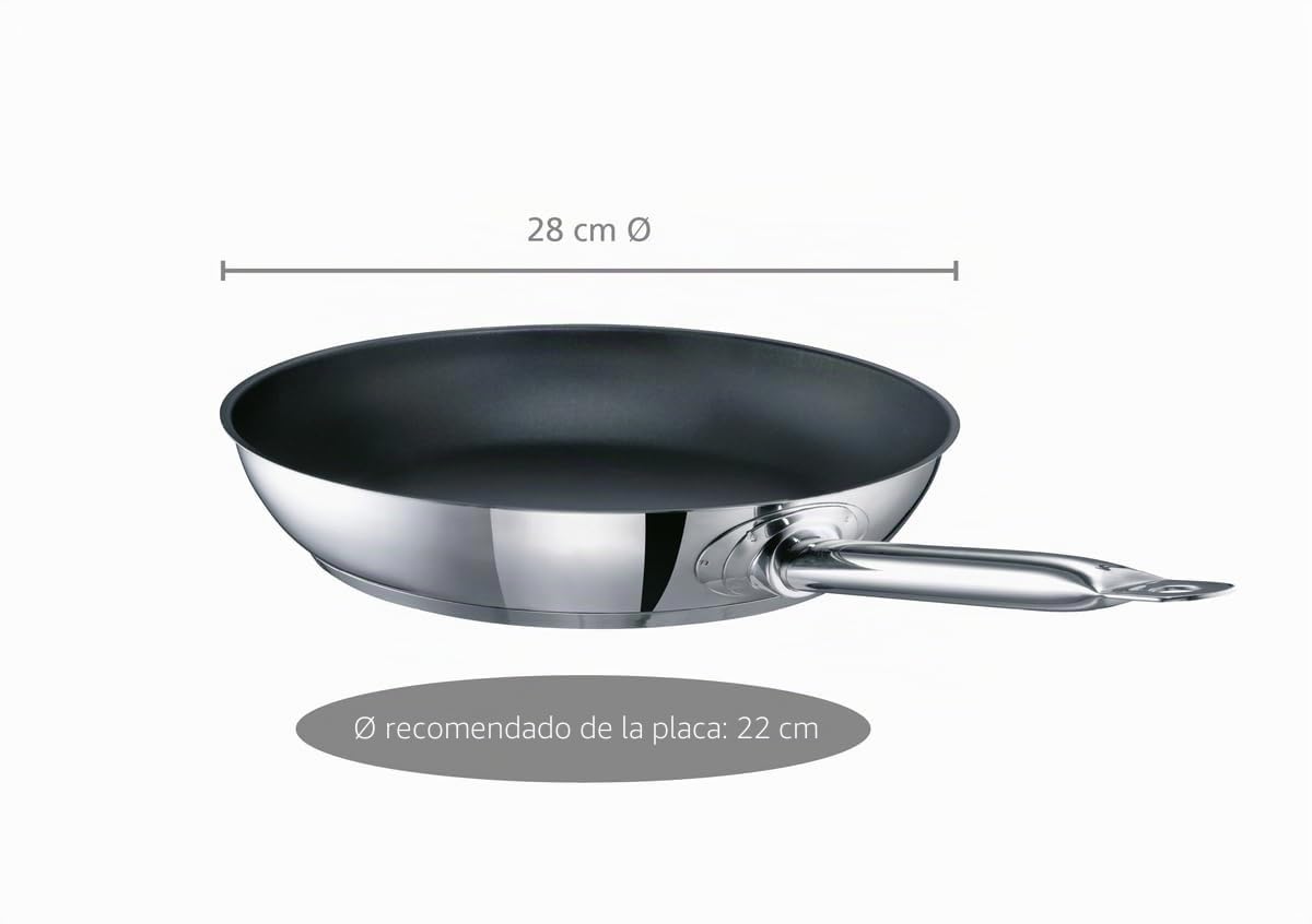 Sarten de Chef, Industar 28 cm, Acero Inoxidable, Multicolor