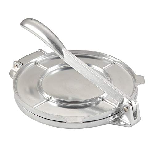 Youyijia 8 Inch Tortilla Press Tortilla Maker Food Grade Aluminum Tortilla Dough Press for Flour Tortilla Pie Crusts for Home Kitchen (Silver)