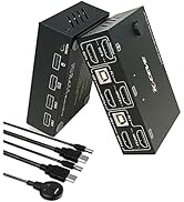 KVM Switch 2 Computer 2 Monitore, HDMI USB 2.0 Umschalter Dual Monitore Unterstützt 4K@30Hz Aktie...