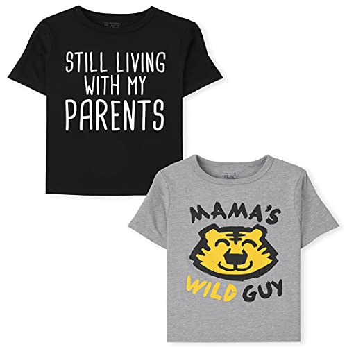 Image of Baby Boys and Toddler Boys Short Sleeve Graphic T- Shirt 2-pack