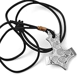 Generic Handmade Damascus Steel rain drop Locket Necklace with Black leather cord, Black/silver