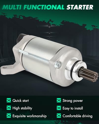 Image of SCITOO Starter Motor fit for 2014 for Yamaha for Grizzly 450 YFM450D 4x4,2014 for Yamaha for Grizzly 450 YFM450DAH 4x4 Hunter Edition Replacement Starter 1CT-81890-00-00