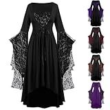 Witch Costume Women,Plus Size Halloween Costumes Woman 2025,Womens Halloween Apparel Costumes for Women 2025 Ren Faire Goth Clothes Disfraces De Halloweens De Mujer,Vampire Renaissance Costume Female